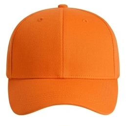 Orange 5 panel cap black
