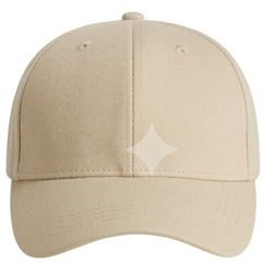 Cream 5 panel cap black